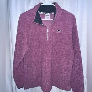 PINK Fleece Pullover Quarter zip